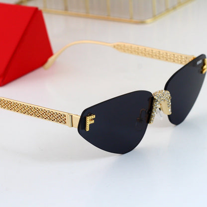 Rhinestone Cat-Eye Statement Sunglasses