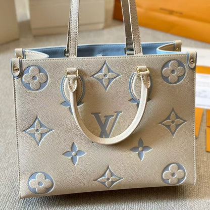 Letter Pattern Embossed Handbag