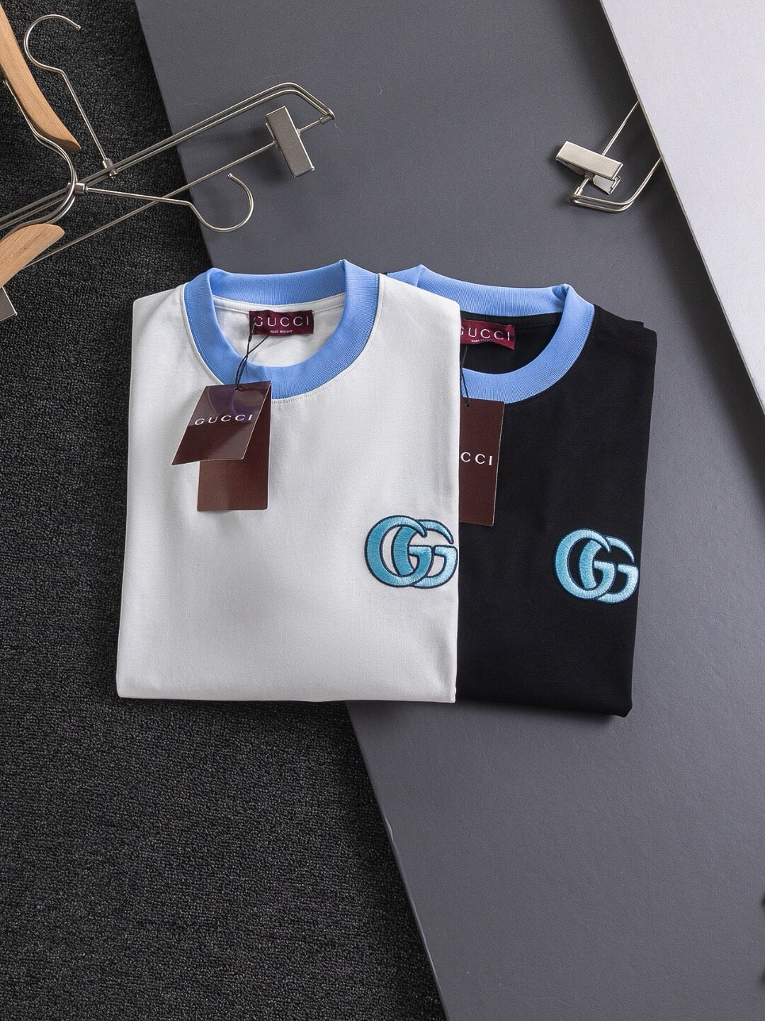 Double G Embroidery On Chest T Shirt