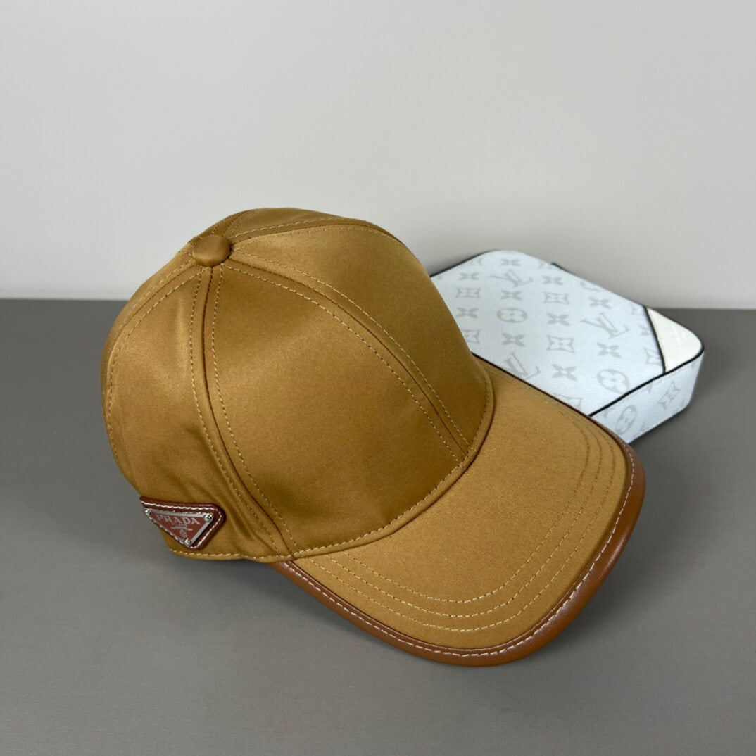 Minimalist Style Patchwork Leather Brim Cap