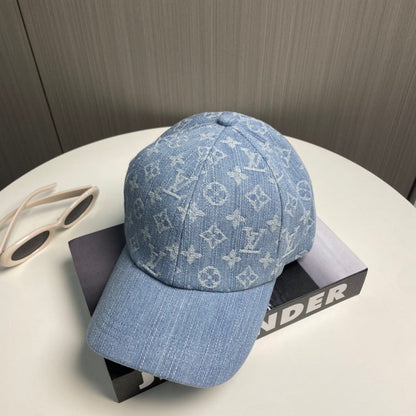 Classic All-Over Print Denim Baseball Cap