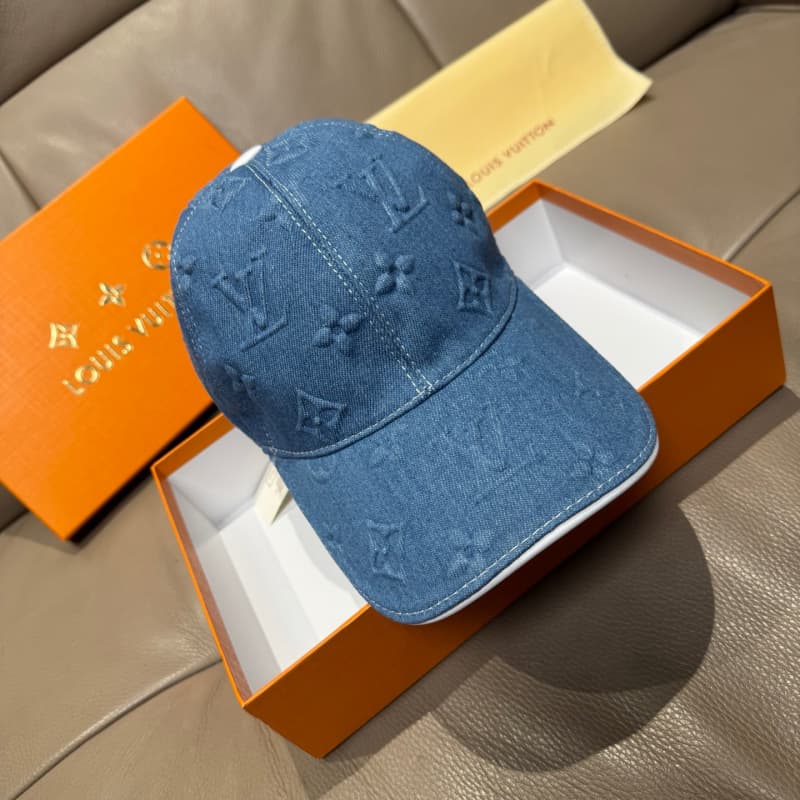 Embossed Denim Baseball Cap