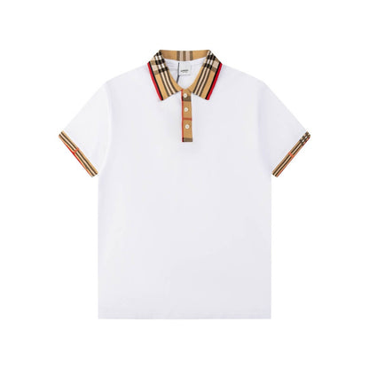 Classic Check Collar Polo T Shirt