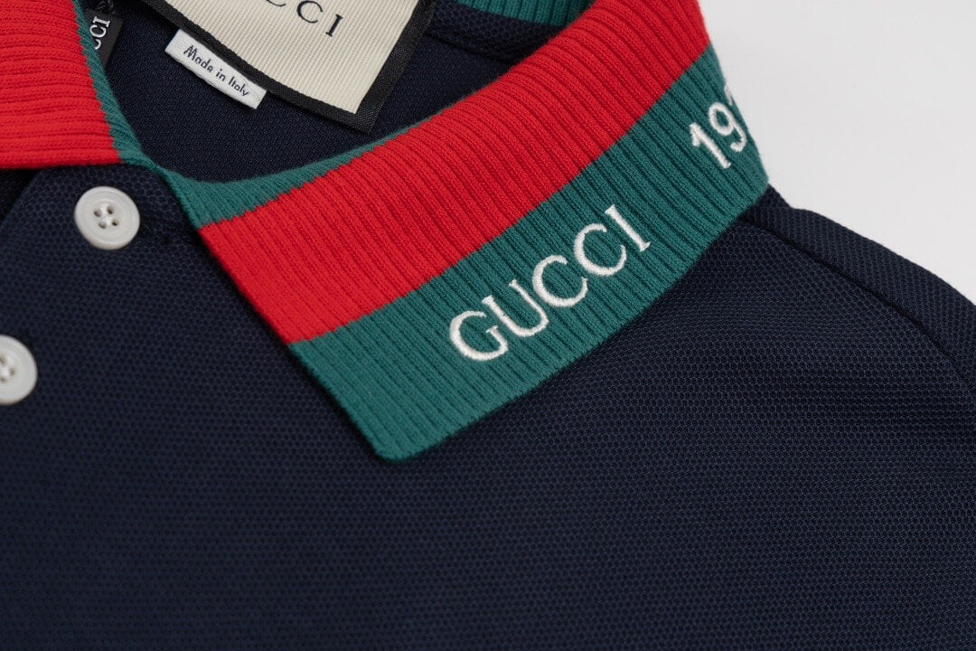 Neckline Letters Polo T Shirt