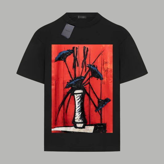 Vase Oil Painting Print T Shirt