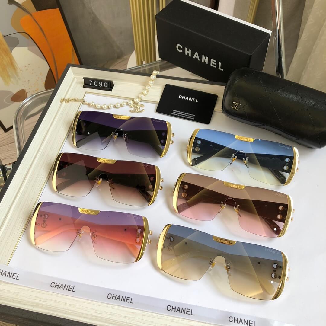 One-piece Frameless Gradient Design Sunglasses