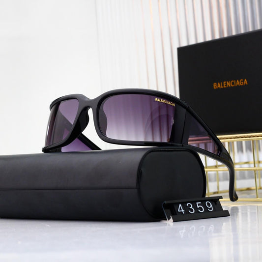 Futuristic Full Frame Curved Sunglasses