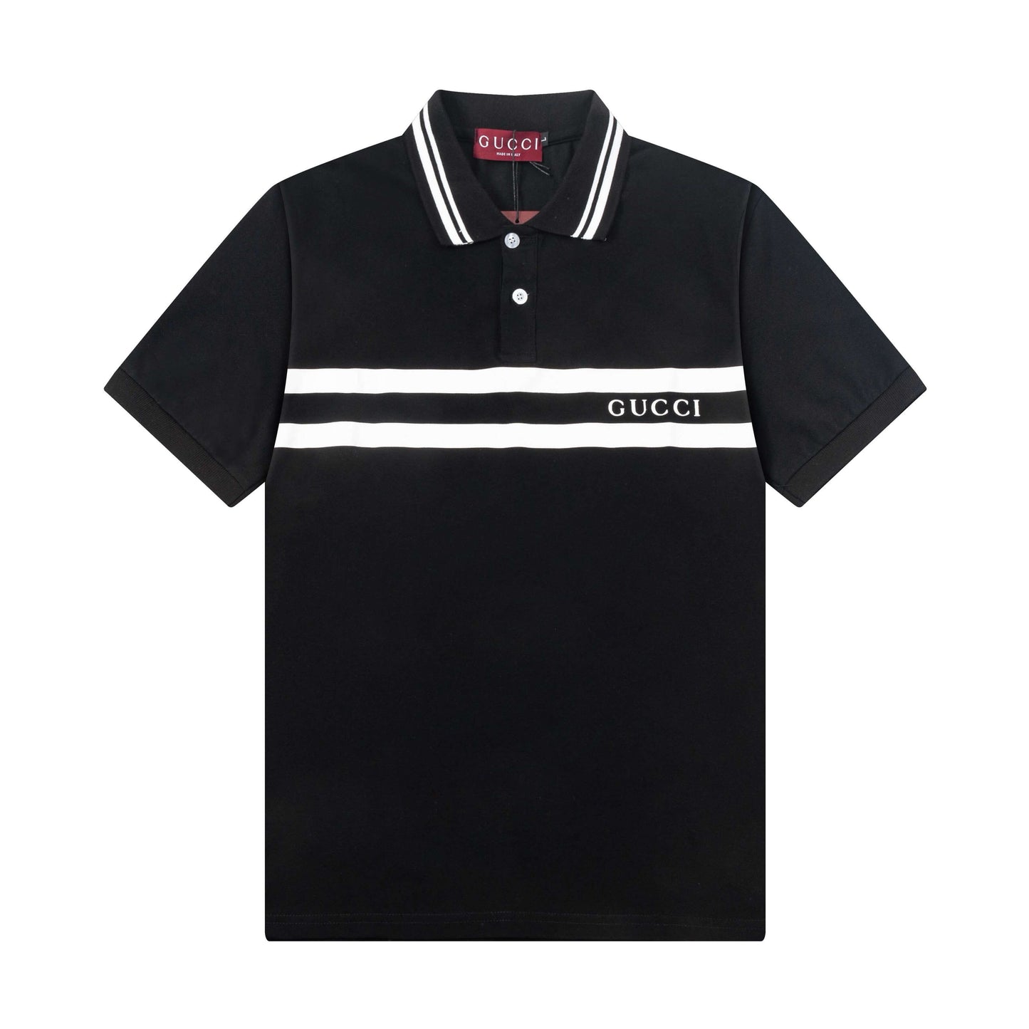 Striped Letters Polo Shirt