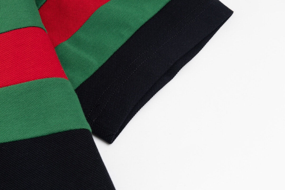 Red Green Stripes Polo T Shirt