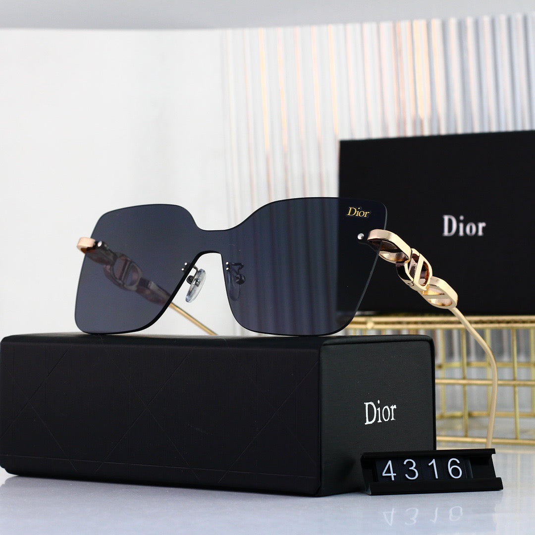 Frameless Chain Design Sunglasses