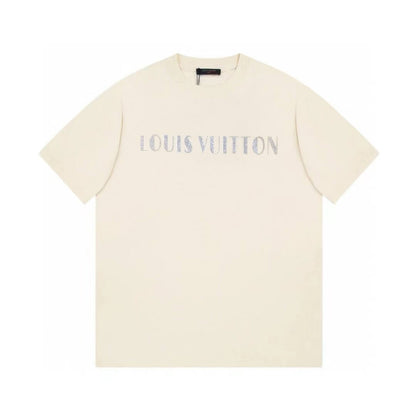 Silver Letter Print T Shirt