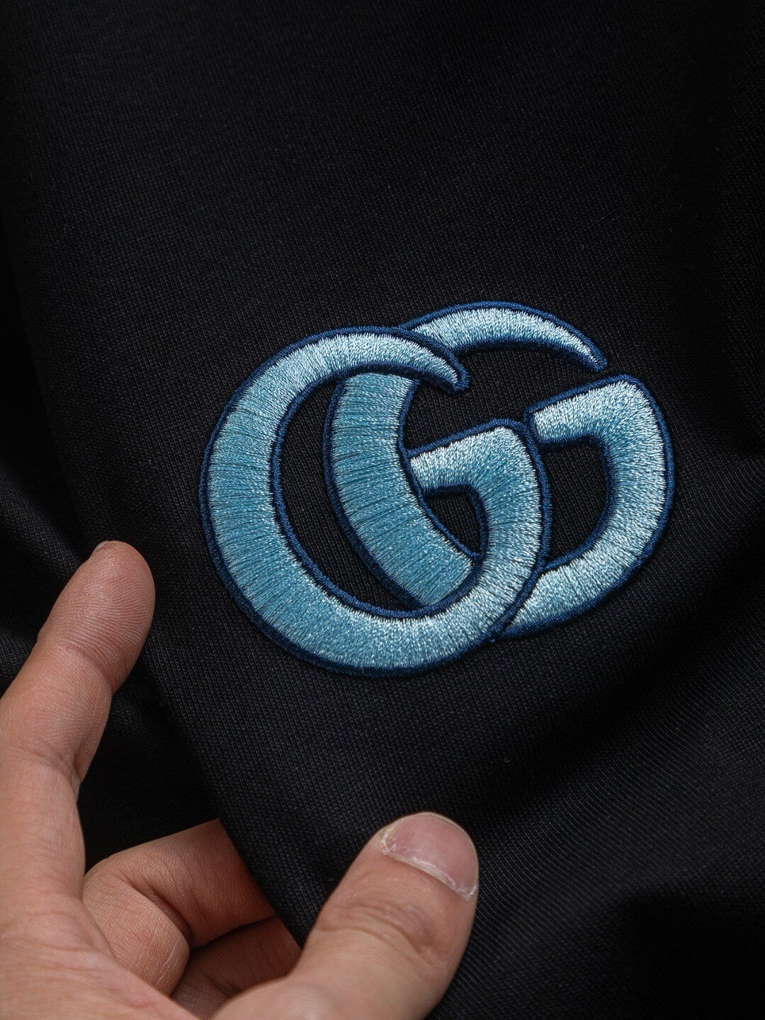 Double G Embroidery On Chest T Shirt