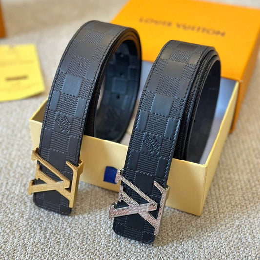 Minimalist Style Letter Metal Buckle Belt