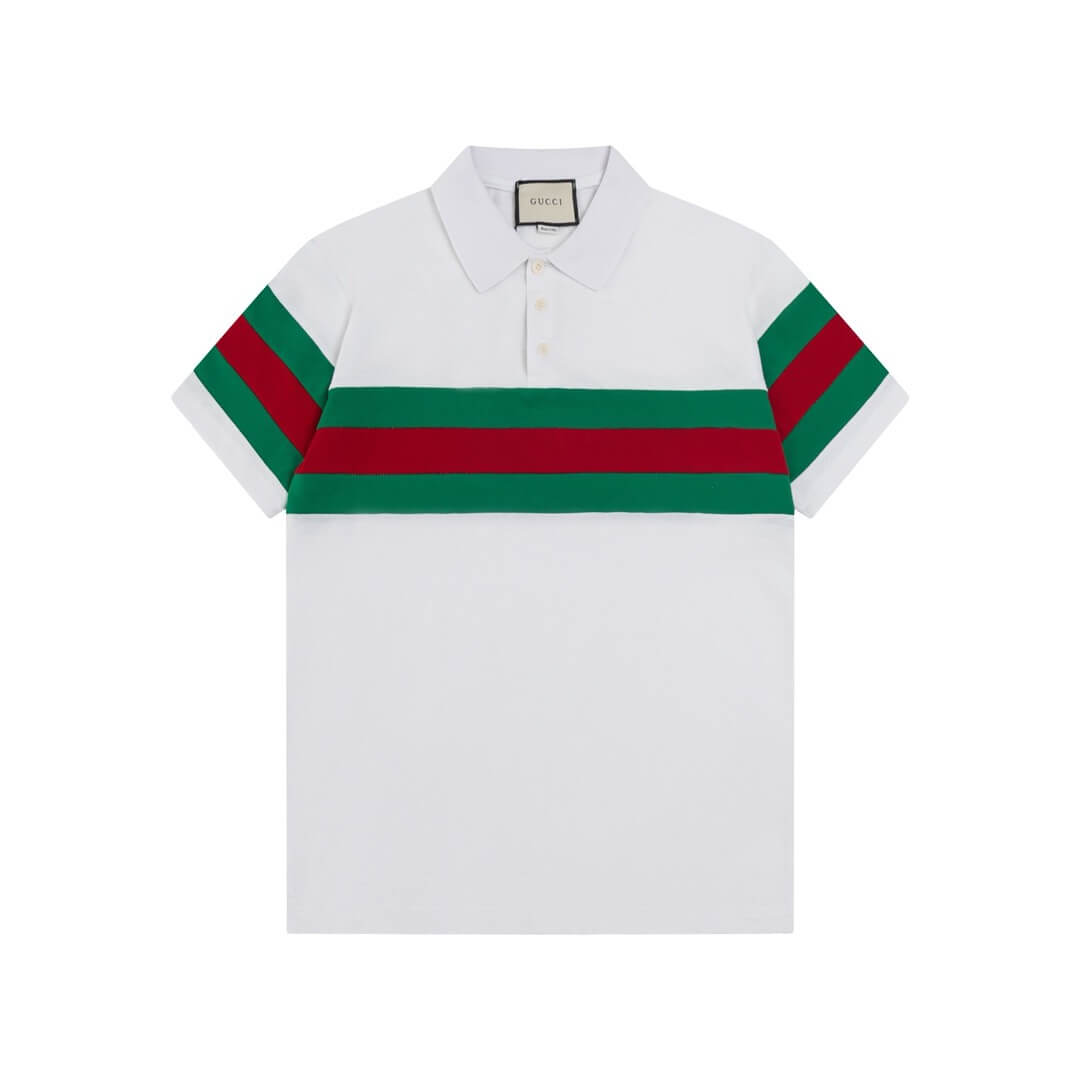 Red Green Stripes Polo T Shirt