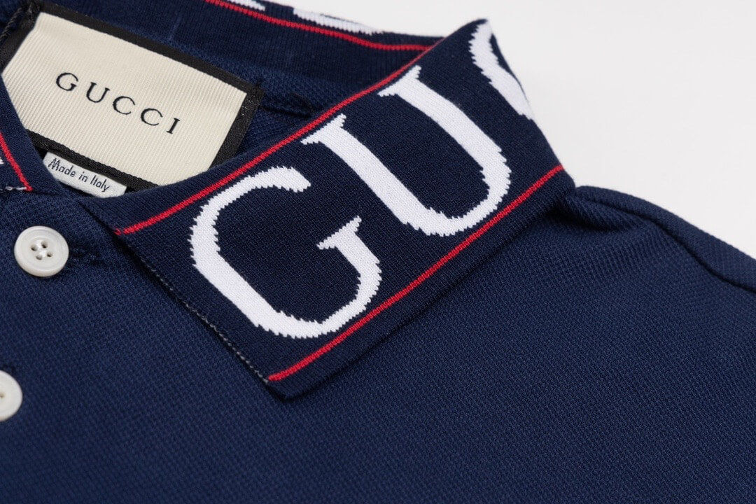 Neckline Letters Polo T Shirt