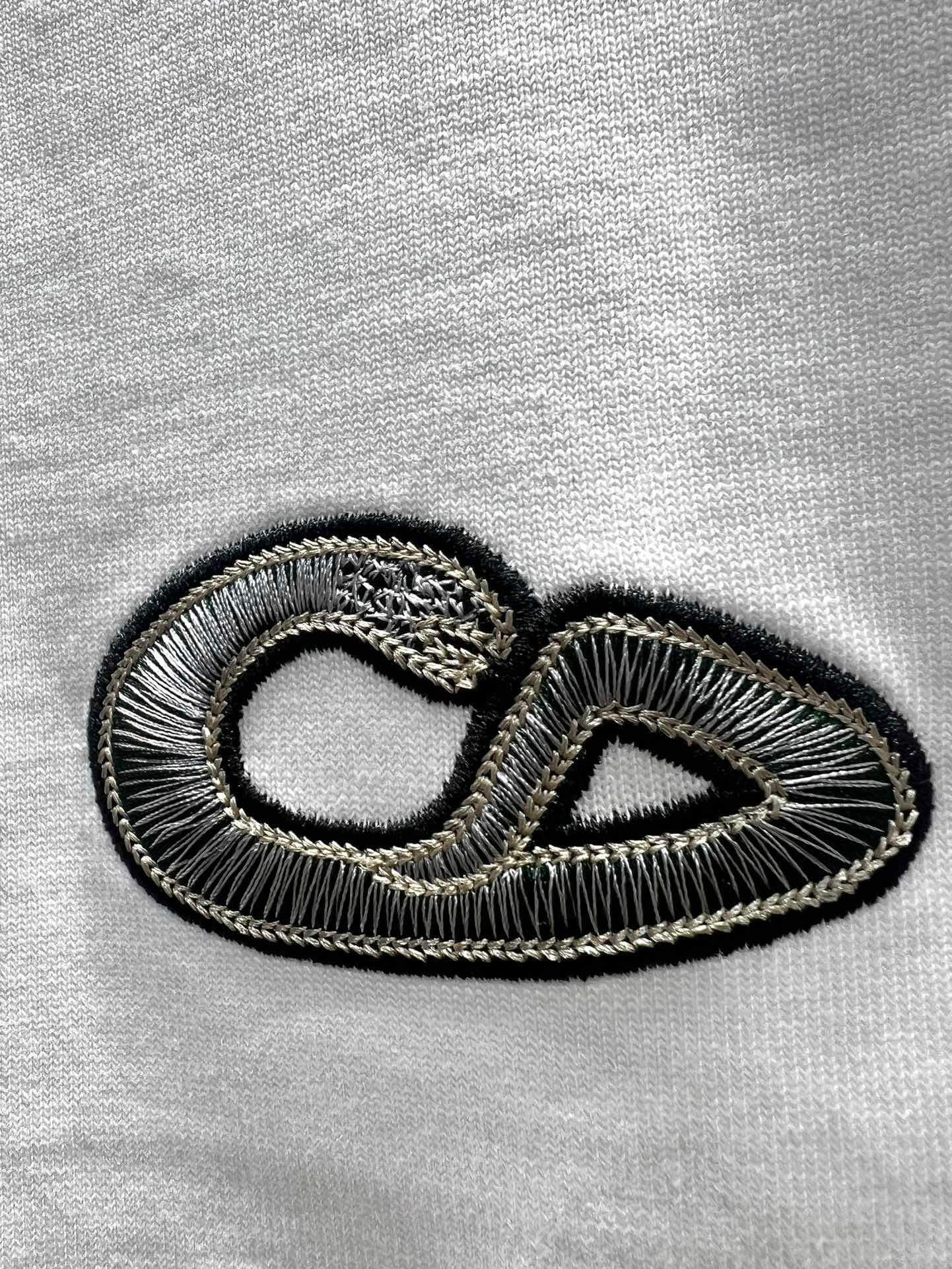 Snake Embroidered T-shirt