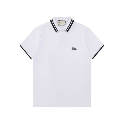 Letter Embroidery Polo T Shirt