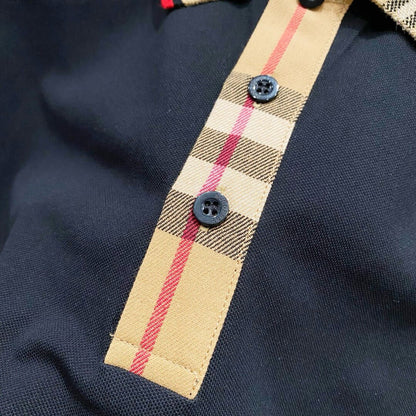 Plaid Collar Polo T Shirt