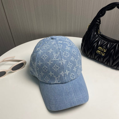 Classic All-Over Print Denim Baseball Cap