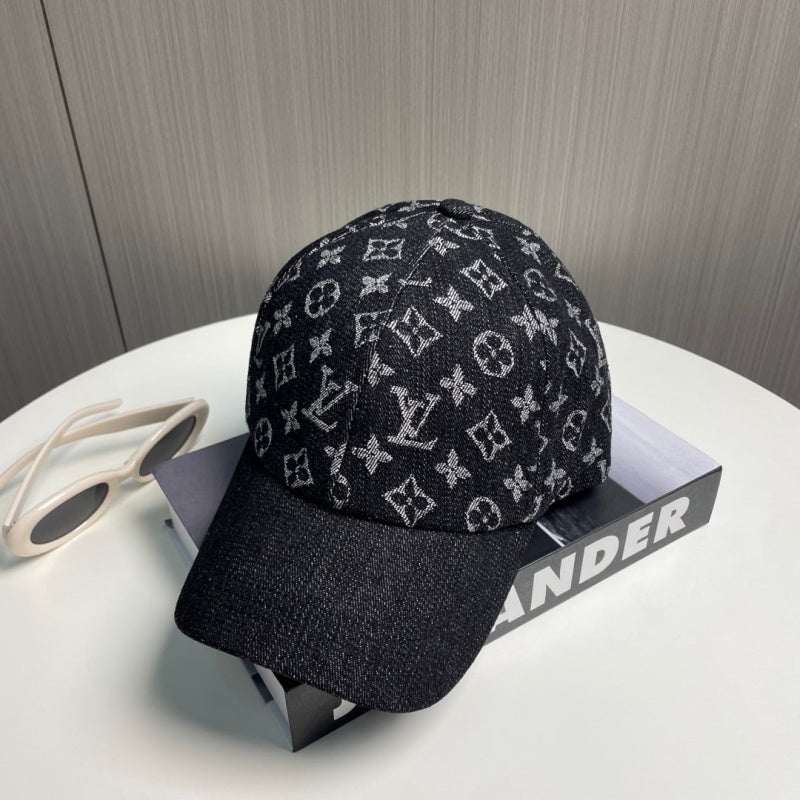 Classic All-Over Print Denim Baseball Cap