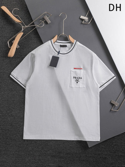 Embroidered Pockets T Shirt