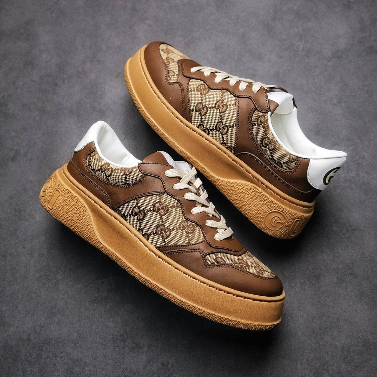 Brown Letter Retro Sneaker