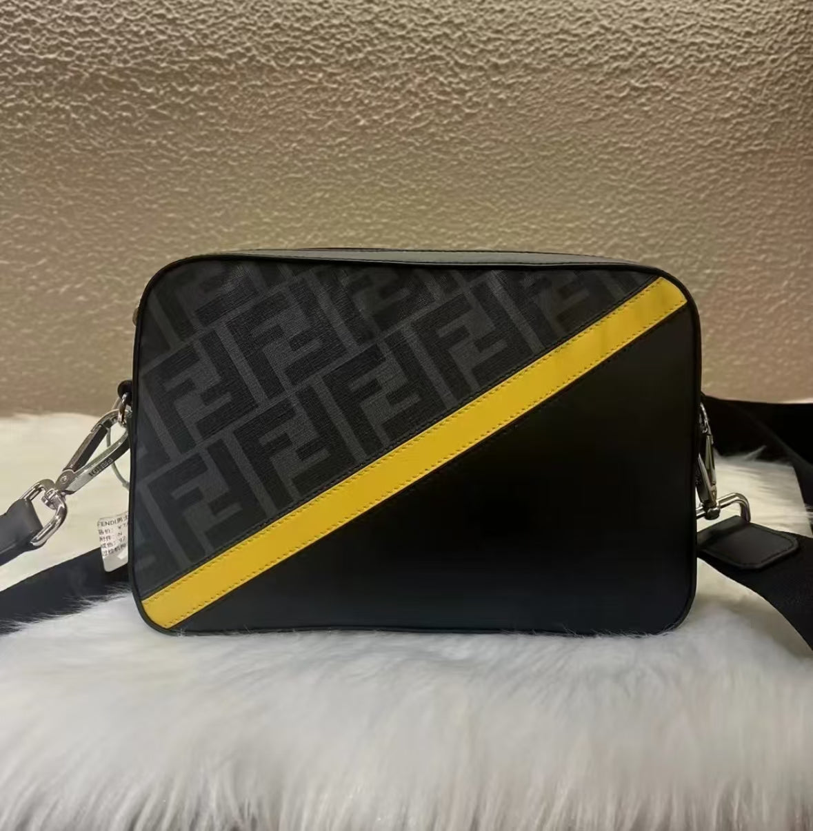 Color Blocked Monogram Camera Bag