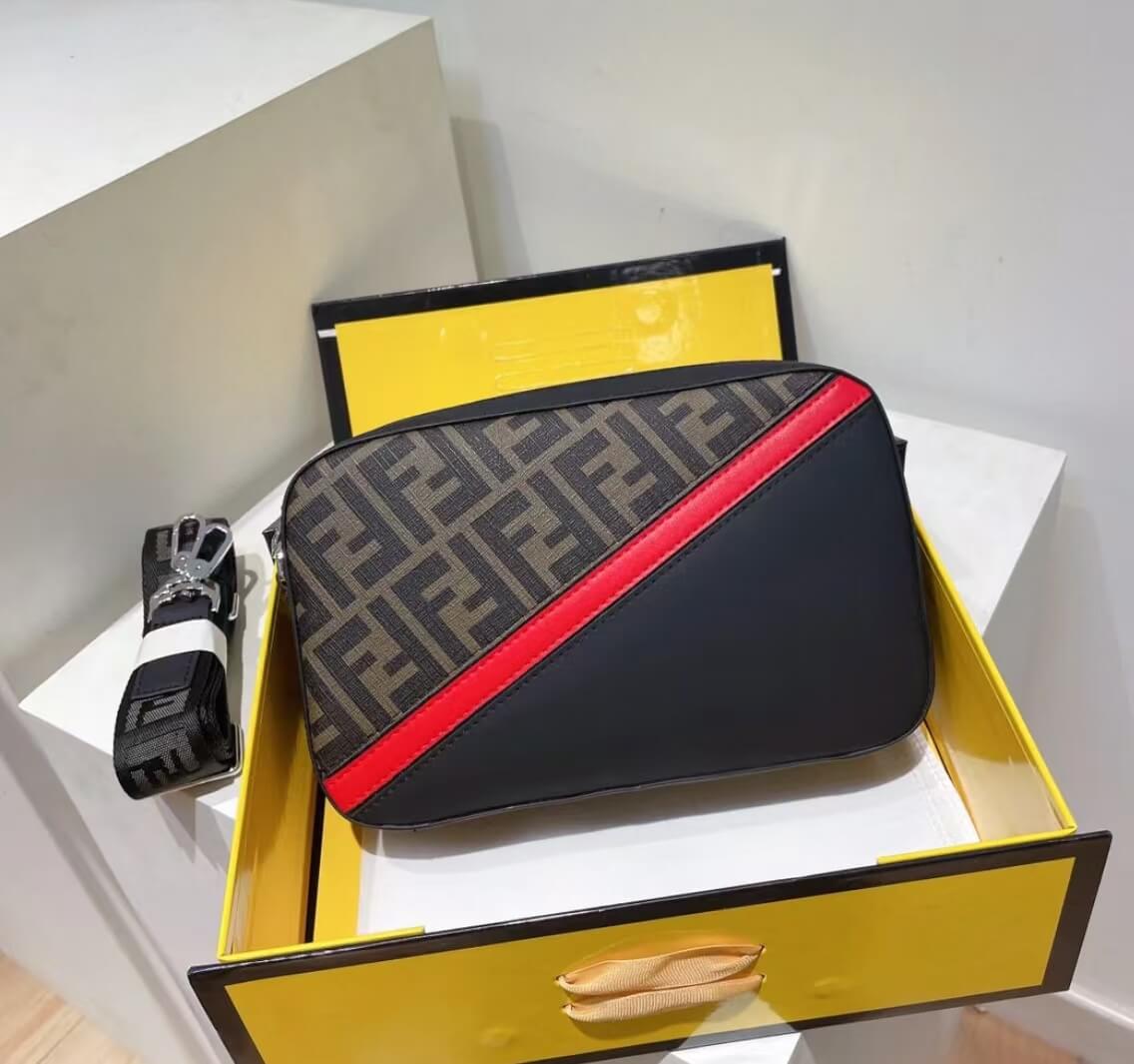 Color Blocked Monogram Camera Bag