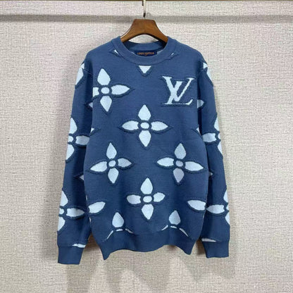 Blue crew neck sweater