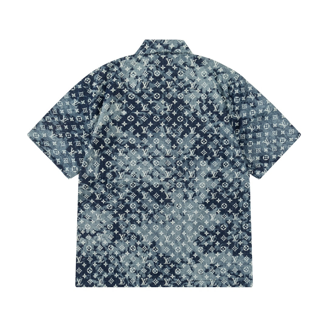 Presbyopic Print Denim Shirt