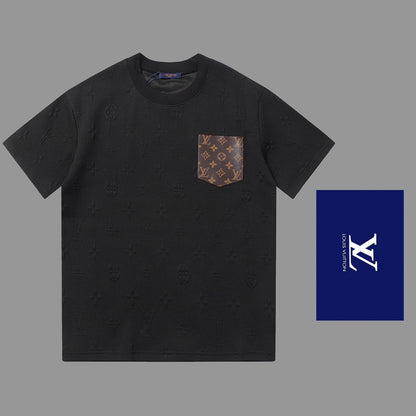 Full Print Leather Pockets T Shirt