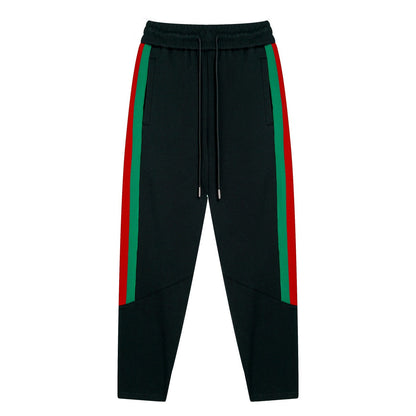 Green Red Striped Trousers