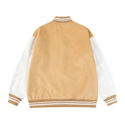 Letter Embroidered Baseball Jacket