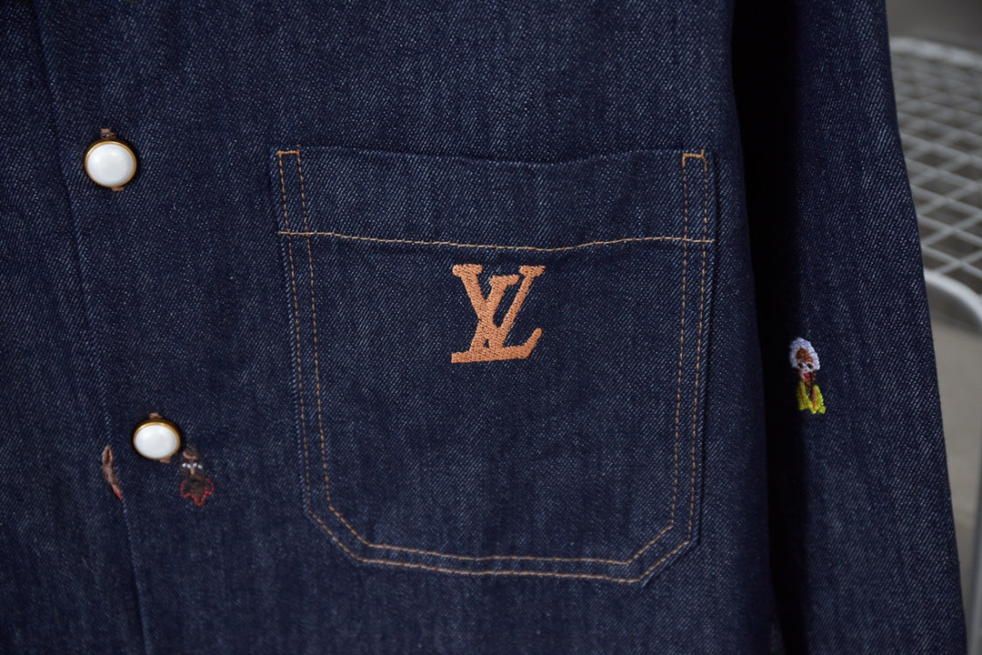 Embroidered Denim Shirt