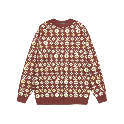 All Over Print Crew Neck Sweater