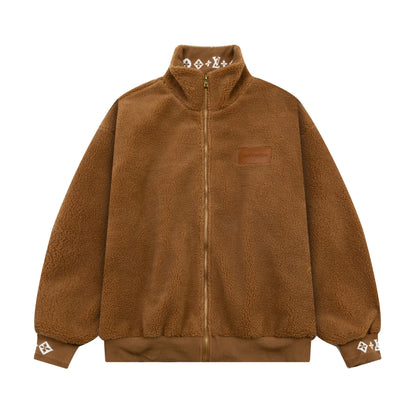 Solid Color Lambswool Jacket