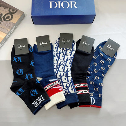 Blue Letters Socks