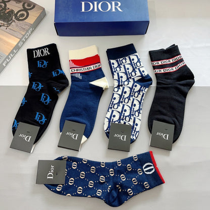 Blue Letters Socks