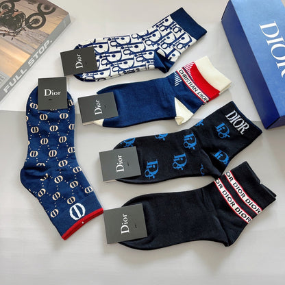 Blue Letters Socks