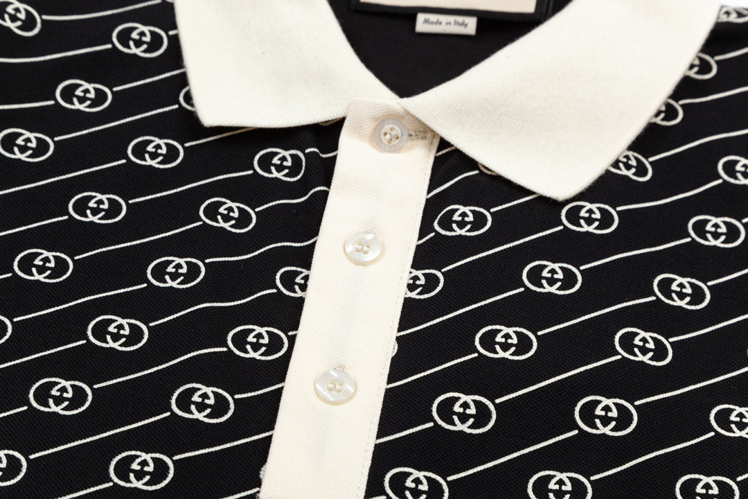 Classic Graphic Print Polo Shirt