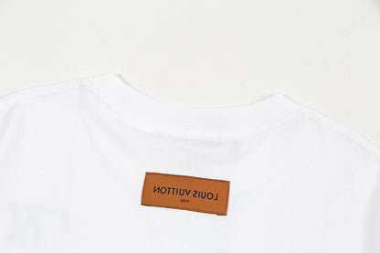 Pocket Reverse Letter Print  T Shirt