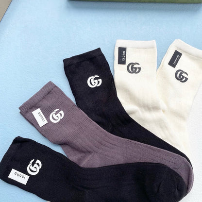 Double G Lettered Socks